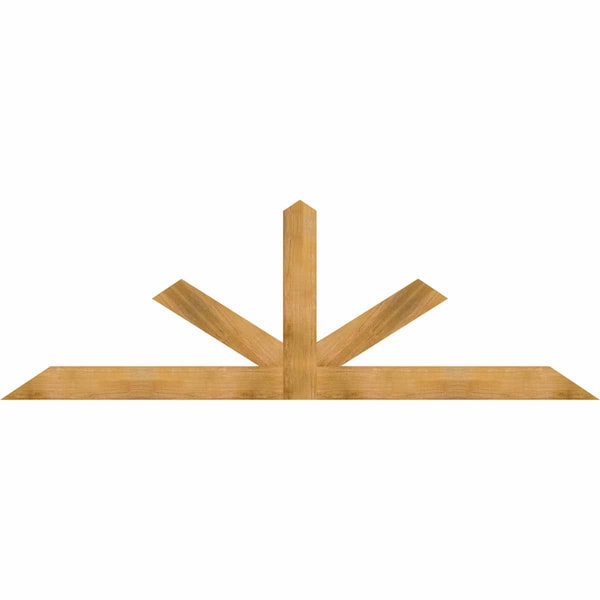 Ekena Millwork Saratoga Rough Sawn Timber Gable Bracket, Western Red Cedar, 108"W x 36"H x 2"D x 6"F, 8/12 Pitch GBW108X36X0206SAR00RWR - main